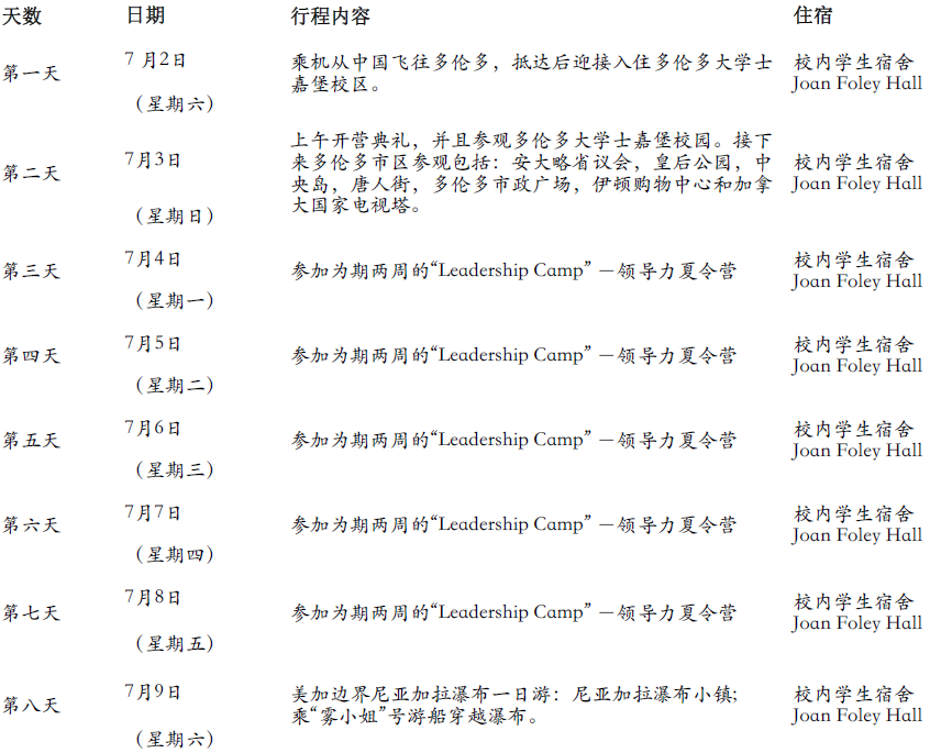 多伦多夏令营